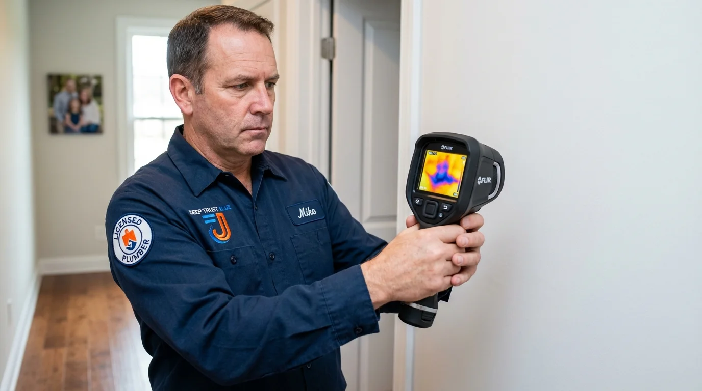 Thermal imaging leak detection by Johns Plumbing LLC in Effort